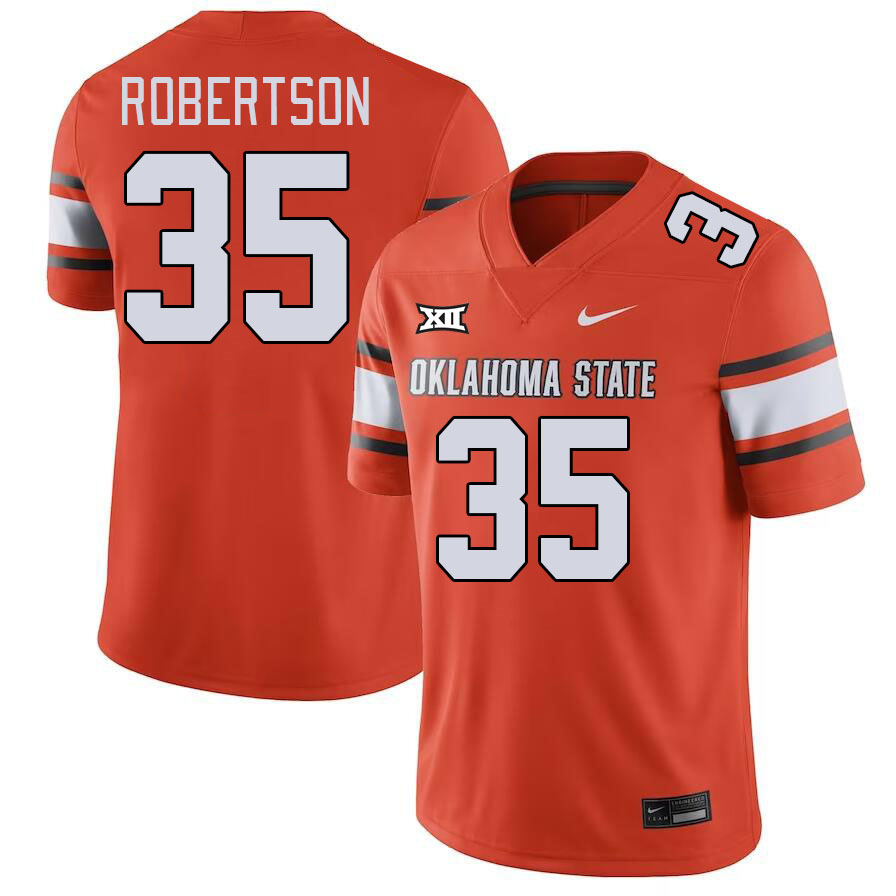 Men #35 Baxter Robertson Oklahoma State Cowboys College Football Jerseys Stitched-Orange